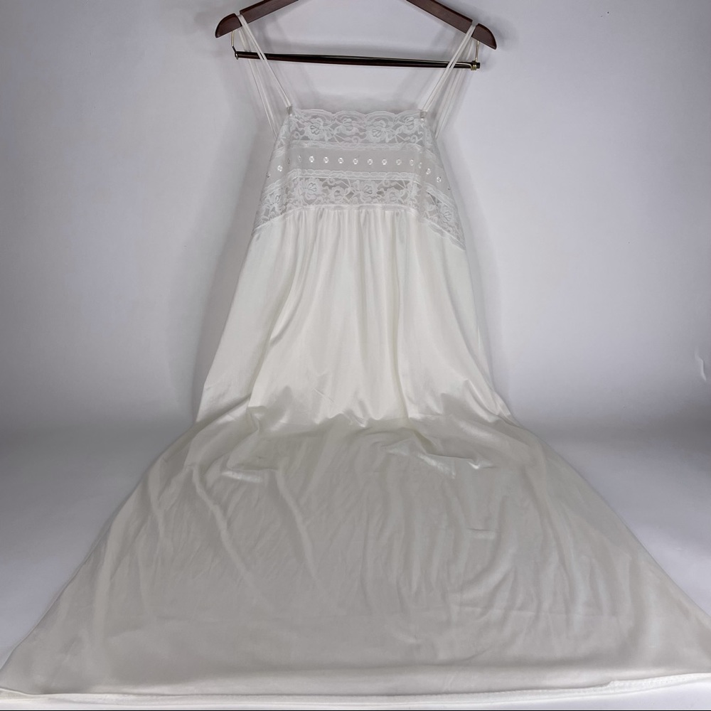 Vintage White Satin Lace Sexy Slip_USA Union Made